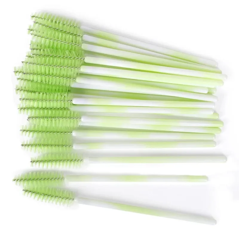 50/100 pçs escova de maquiagem cílios sobrancelha escovas pente descartável rímel varinha cílios extensão suprimentos cosméticos compõem ferramentas