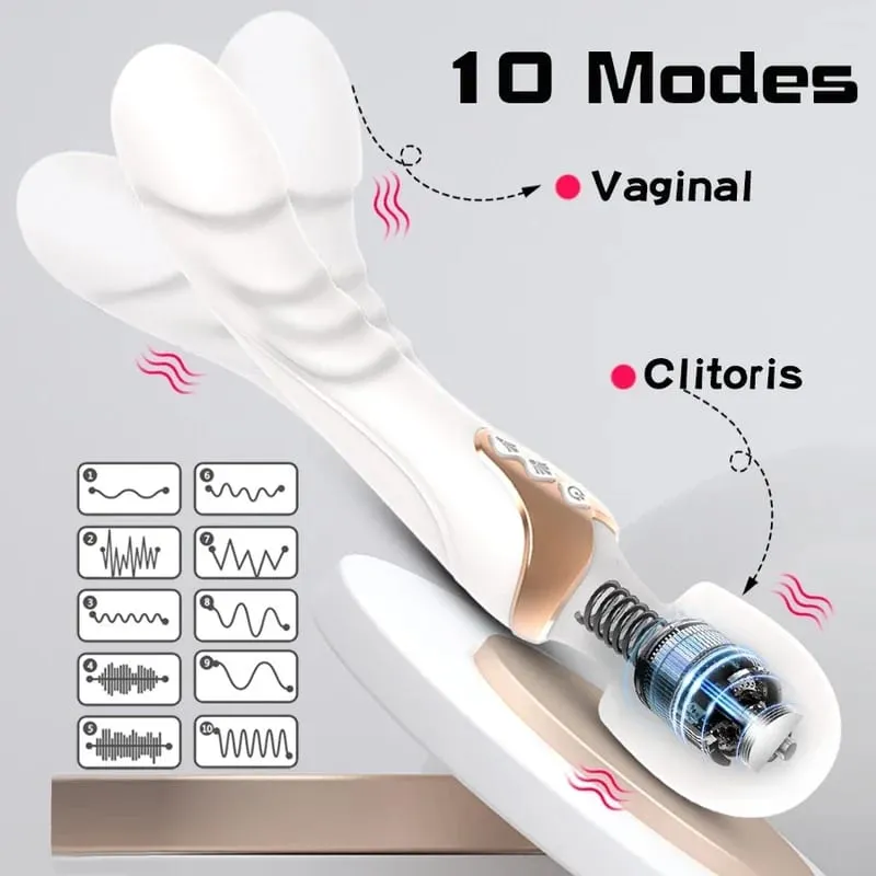 Dual Motor Masturbation Soft Stick Dildos Silicone Vibrators G-Spot Clitoris Stimulator Adult Sex Toys