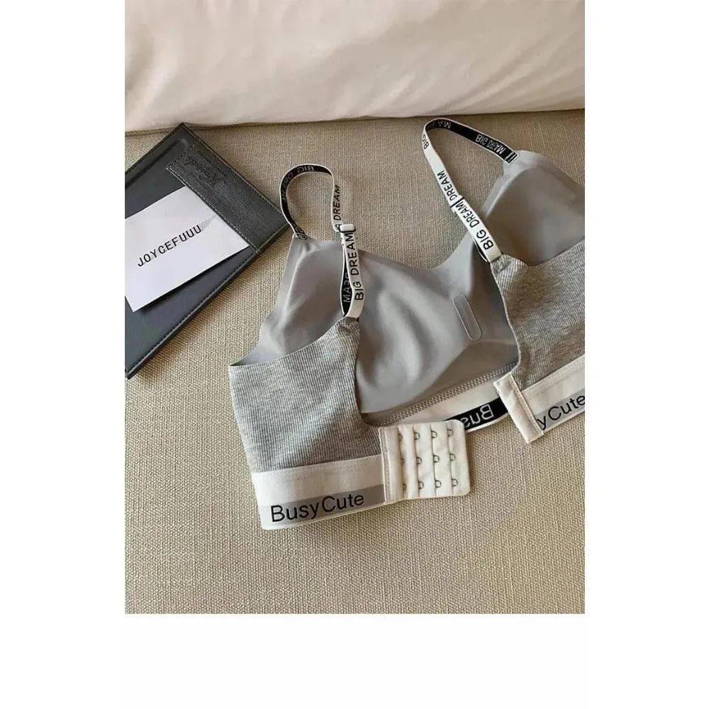 2026 nova carta sem costura conjunto de sutiã conforto sem fio suporte pequeno busto elevador anti-sag diário esporte feminino lingerie roupa interior 32-38abc