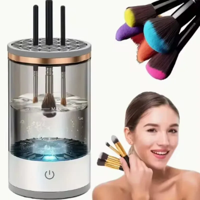 Portátil usb recarregável elétrica máquina de escova de maquiagem eficiente automático para casa viagens escovas cosméticas ferramentas de limpeza profunda — image 5