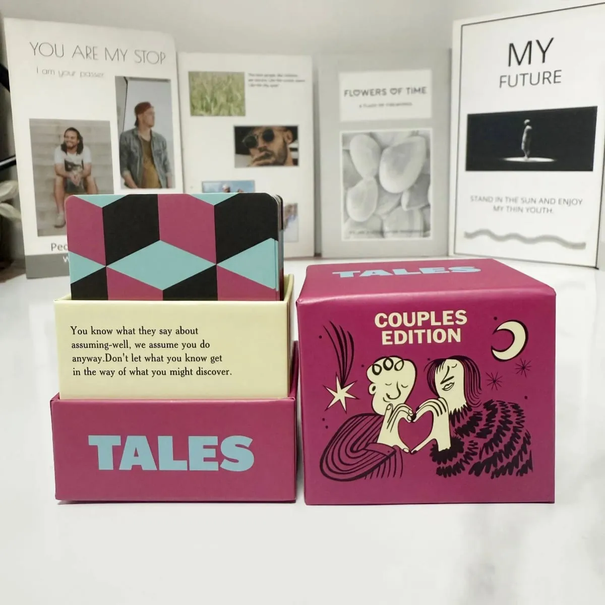 •Novo diálogo recém-chegado versão casal casal diálogo jogo de cartas de mesa ao ar livre cartão de jogo familiar