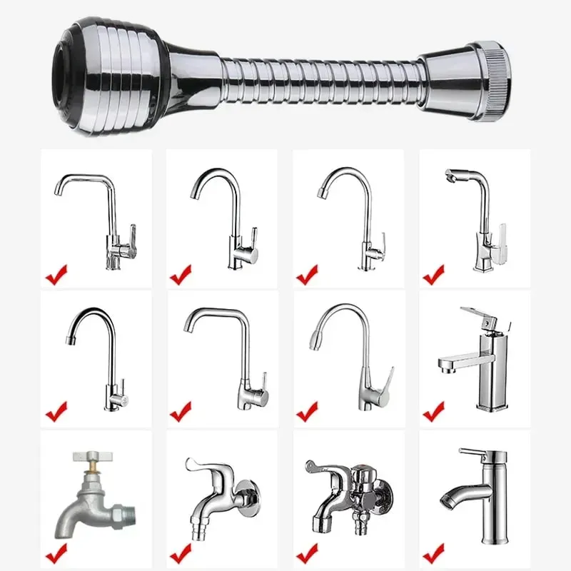 Utensílios de cozinha 2 modos 360 rotativo, borbulhador, extensor de torneira de alta pressão, economia de água, acessórios de cozinha para banheiro