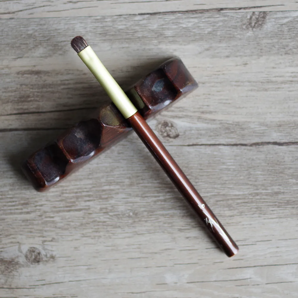 Pincel pequeno para sombra de olho, macio, lince, raposa vermelha, cabelo sd27, profissional, artesanal, pincel de maquiagem, ferramentas cosméticas, pincéis de maquiagem