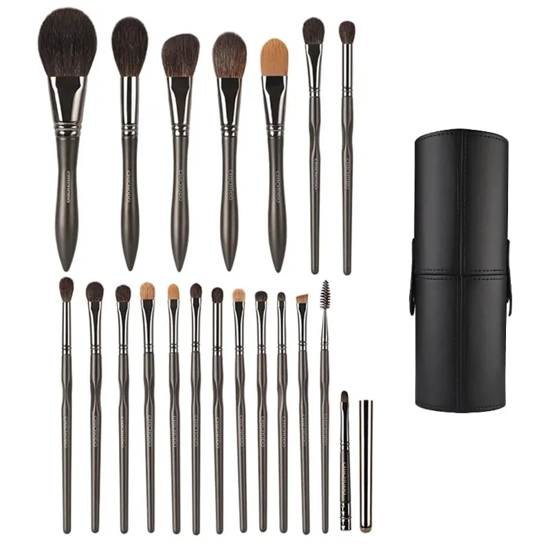 Escova cosmética-cabelo natural minúsculo alça de cintura série pincéis de maquiagem-20pcs conjunto de pincéis base sombra em pó — image 6