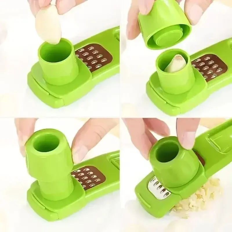1 pçs mini moedor de alho imprensa alho cozinha gengibre alho mash cortador manual alho esmagamento verde cozinha gadgets acessórios — image 4