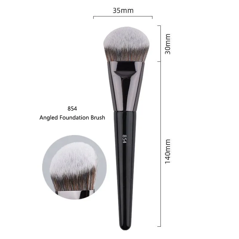 1pc pro pincéis de maquiagem fundação pó fã compõem escova contorno 3d pontilhado sombra corretivo ângulo sobrancelha sombra ferramentas