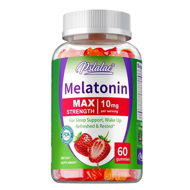 Goma de melatonina - Auxilia no sono, melhora a insônia, regula o relógio biológico, melhora a imunidade, produtos de saúde para adultos