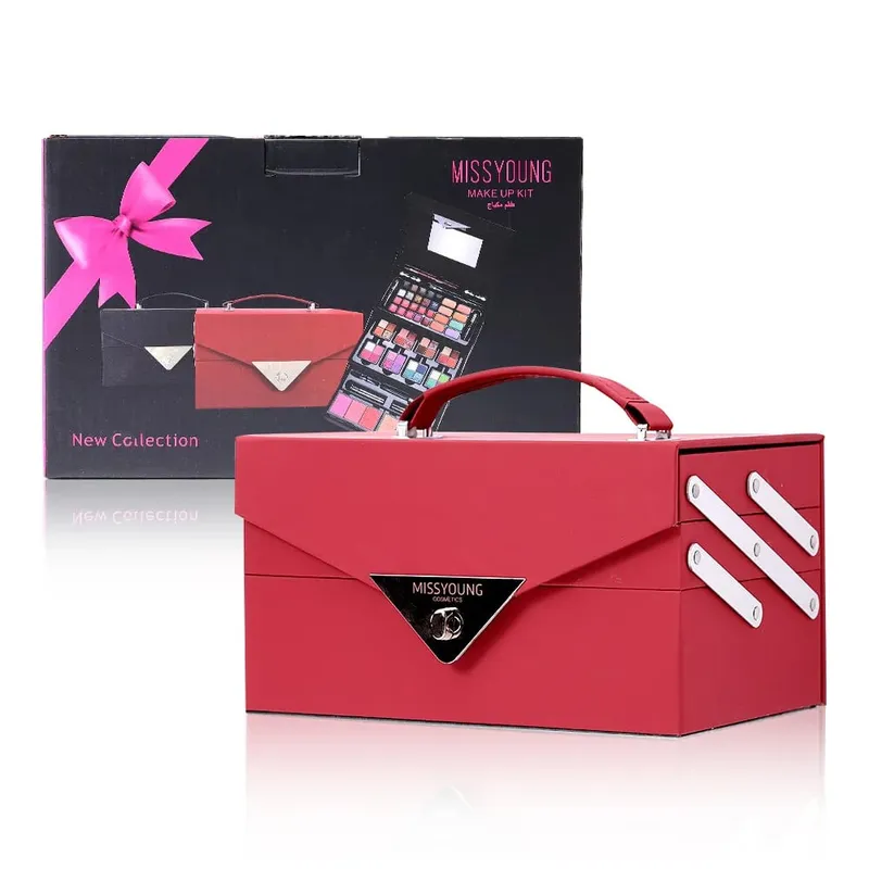 Conjunto de maquiagem cosmética caixa de presente batom fosco pó blush corretivo destaque multi-cor pérola fosco sombra conjunto de maquiagem