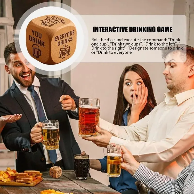 Jogos de beber para adultos, festa, dados interativos engraçados, cartas de jogo, atividades noturnas em grupo para amigos, casais, eventos sociais