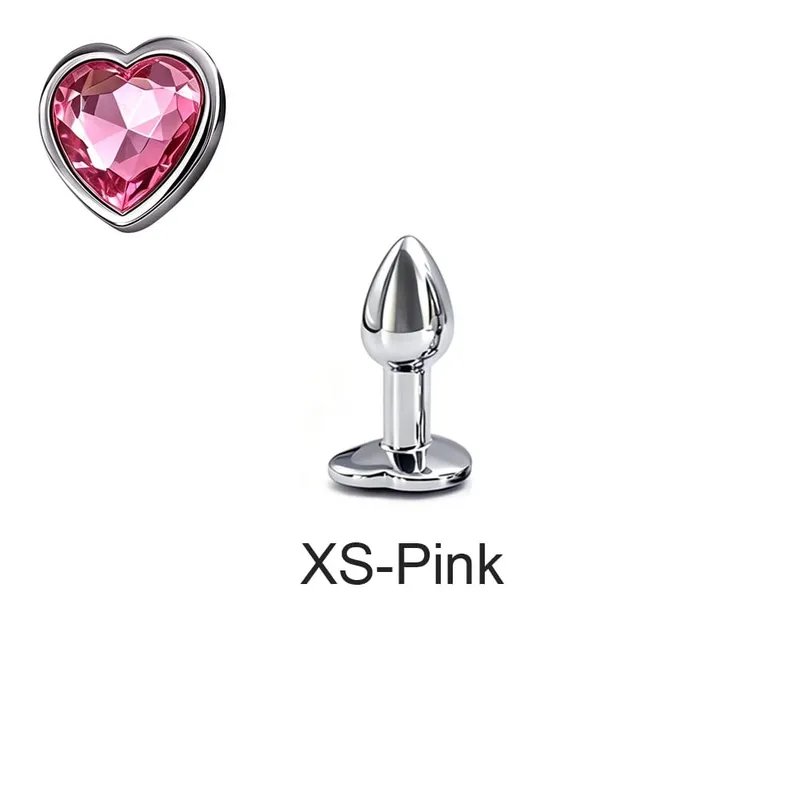 5 tamanhos de metal anal plug conjunto com base de coração suave massagem de próstata butt plug brinquedos sexuais para homens mulheres casais