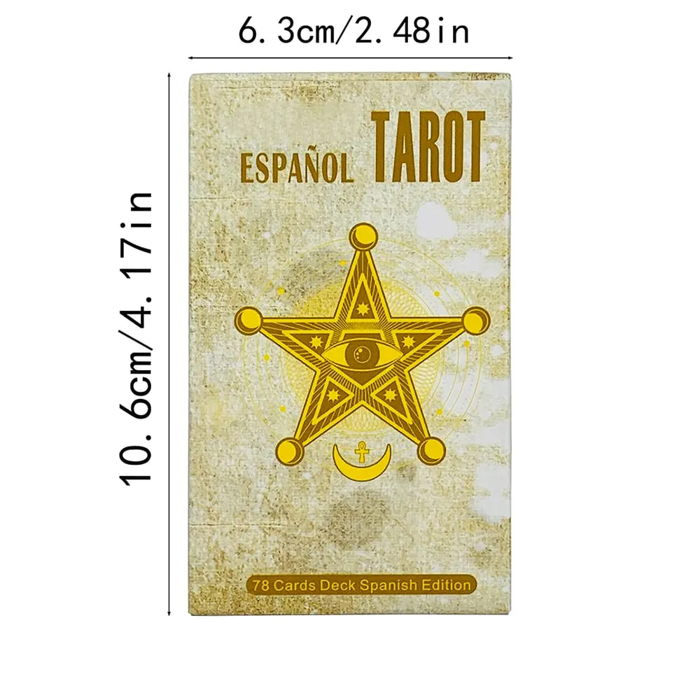 Baralho de tarô vintage español, 78 cartas de tarô, versão espanhola, adivinhação, jogo de cartas para iniciantes
