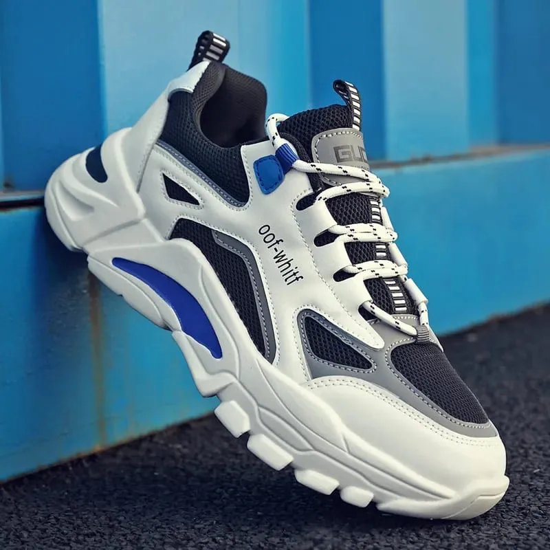 Primavera 2026 tênis de malha respirável na moda masculina casual corrida pai sapatos versátil estilo ins-nova chegada