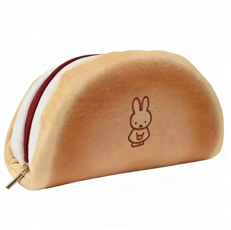 Kawaii mifune coelho pão lápis caso criatividade na moda para estudantes papelaria macaroon saco de armazenamento de maquiagem de desenhos animados japoneses