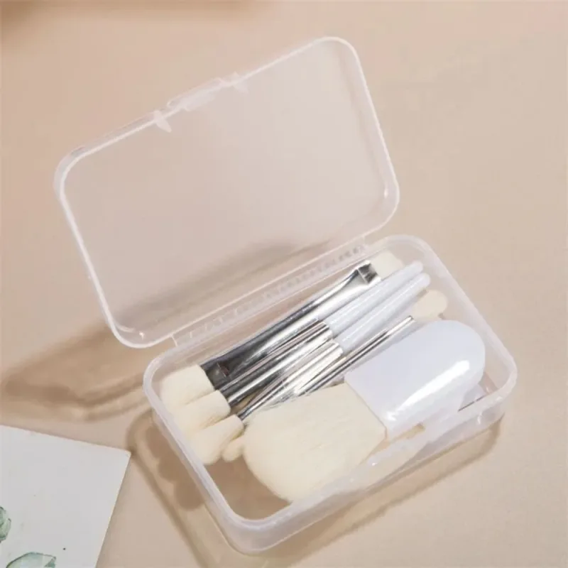 6Pcs/Set Soft Bristles Mini Makeup Brush Set Blending Brush Multiple Brush Heads Cosmetic Brushes Set With Storage Box