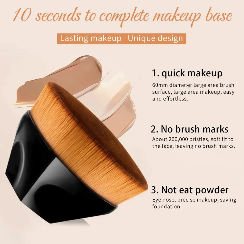 Pincel mágico de maquiagem para base, creme bb líquido sem rastros, escova de cabelo macia de fibra de alta densidade, ferramentas de beleza para meninas com caixa