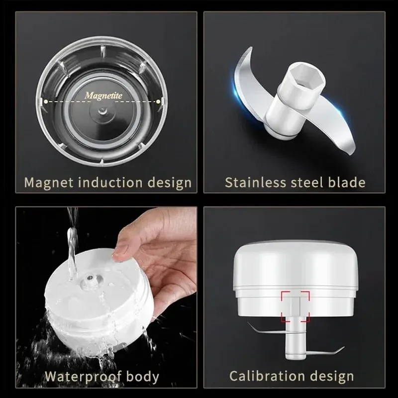 Mini triturador de alho elétrico sem fio 100ml/250ml portátil chopper carregamento usb gengibre pimentão vegetal máquina cozinha