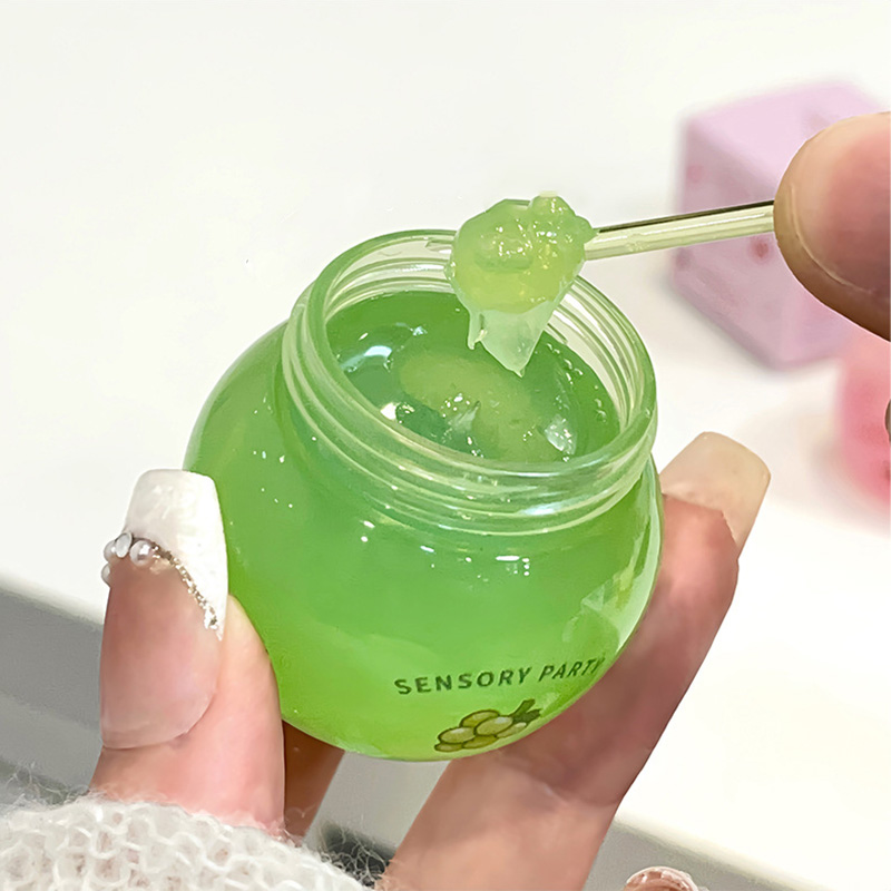 Uvas verdes claro brilho labial manutenção hidratante bálsamo labial esfoliante nutritivo cuidados com os lábios pêssego brilho labial matiz