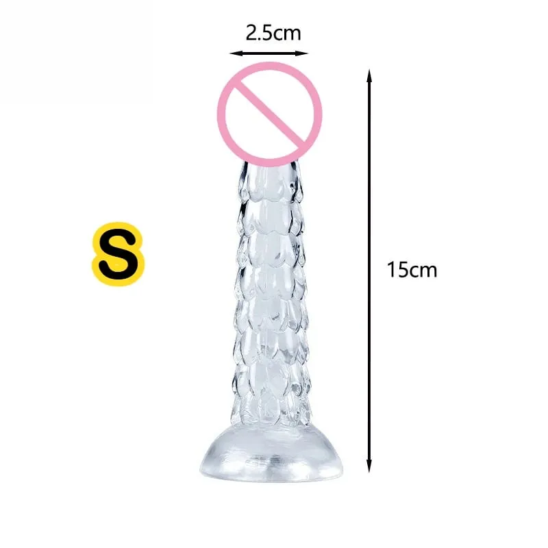 Dragon Dildo com Ventosa - Plugue Anal Suave e Dilatador de Chicote para Mulheres e Homens - Brinquedos Sexuais de Fantasia para Prazer de Adultos