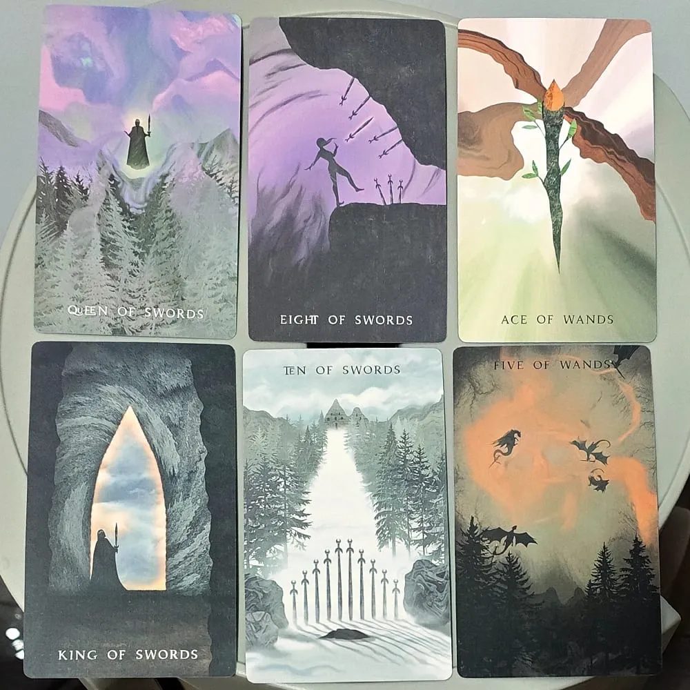 The Shadows We Cast 12*7cm Star Seeker Tarot Deck in Rigid Box - Atmospheric & Mystical 79-Card Set for Intuitive Readings