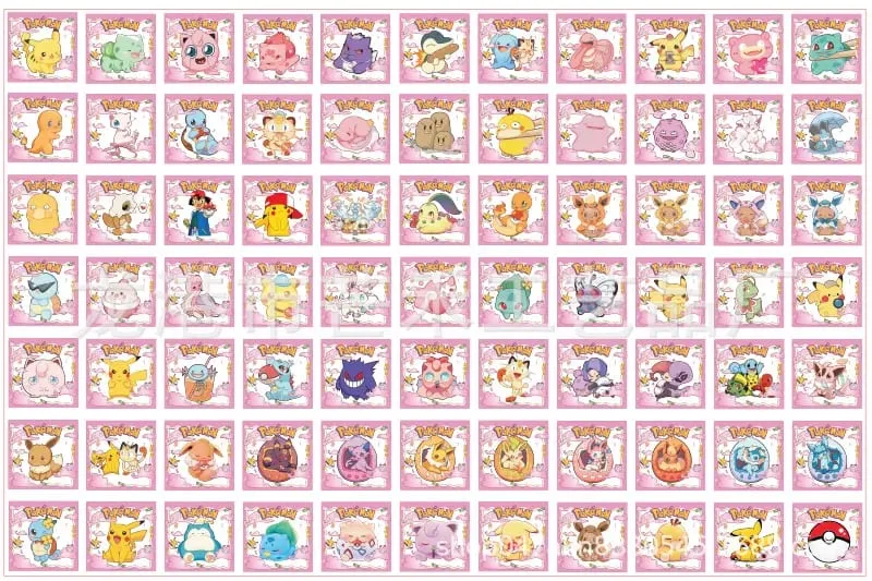 Pokemon Acrylic DIY Patch Kawaii Pendant Special-shaped Cutting Anime Cartoon Double-sided Printing Keychain Hairpin Material