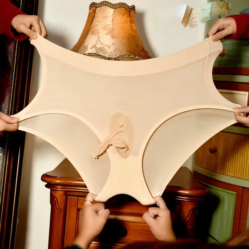 Homens sheer ver através brilhante g-string sissy u convexo bolsa tanga respirável roupa interior bainha cuecas unisex alta elástica mais sexy