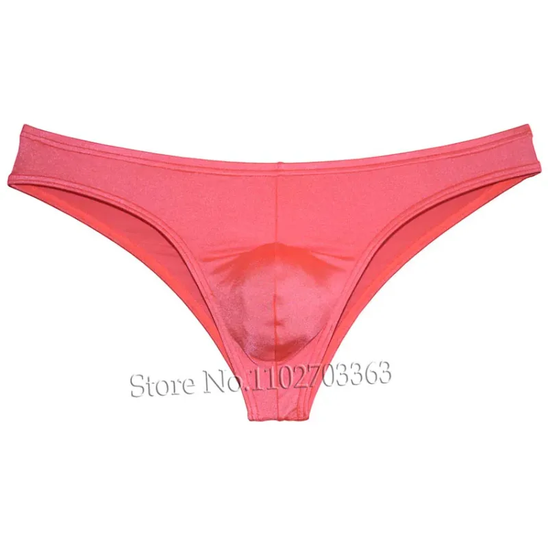 Cuecas de biquíni masculinas, cuecas triangulares, franzir as costas, micro cuecas elásticas brilhantes, verão, cintura baixa, praia, sexy, sedoso e suave — image 12