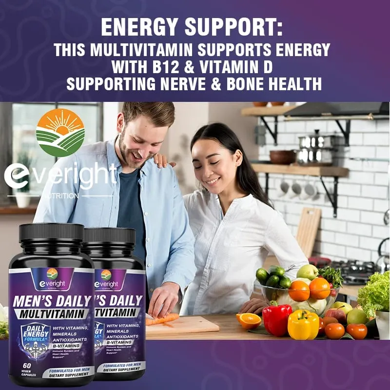 Multivitamínico Masculino – Reforço Imunológico com Vitaminas A B12 C D | Energia Diária e Não-OGM