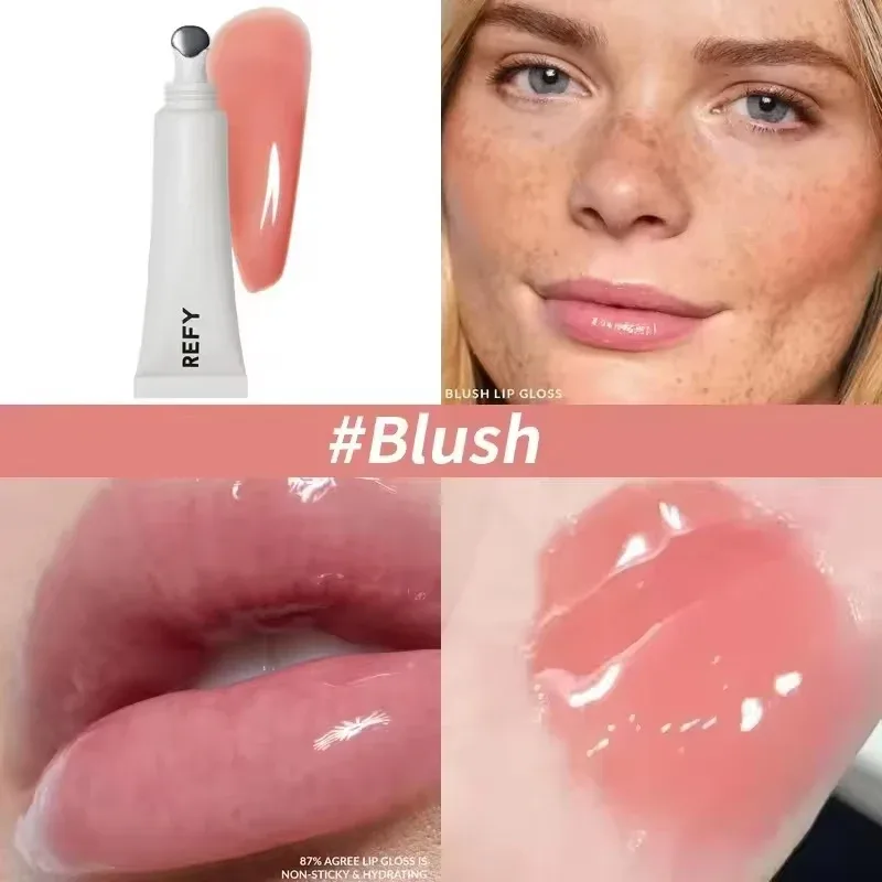 Lip Gloss Blush Dusk Fawn Lip Blam com antiaderente de longa duração Suaviza os lábios Nutritivo Hidratante Claro Cuidados com os lábios Maquiagem para a pele — image 8