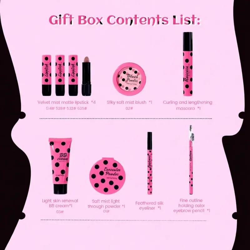 Full Face Makeup Kit For Hengfang Cosmetics Palette Essential Beauty Set Travel Portable Box Women Daily Routine