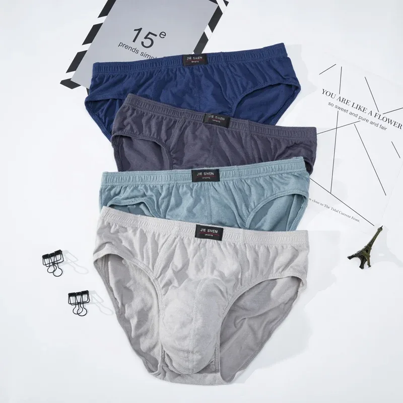 1 件棉質內褲男士舒適內褲男透氣內衣內衣內褲 Plue 尺寸 Xl -5XL