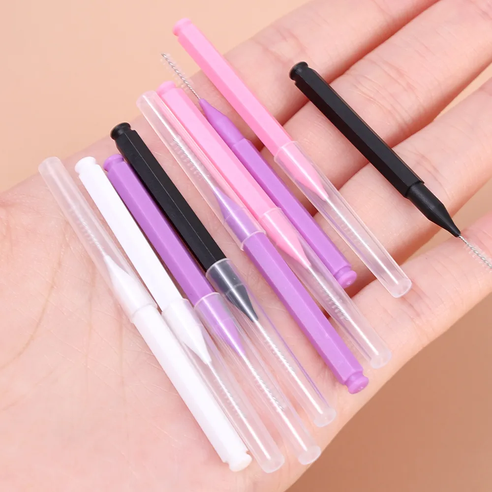 Portátil mini escova de sobrancelha 20/50 pçs sobrancelha perm escovas descartáveis ​​dobráveis ​​micro cílios sobrancelha levantamento escovas aplicadores ferramentas