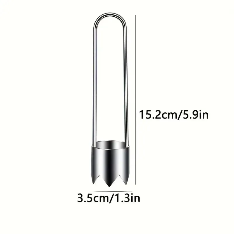 不銹鋼水果蔬菜去核器高效去核工具適用於蘋果辣椒番茄黃瓜簡易家庭廚房小工具