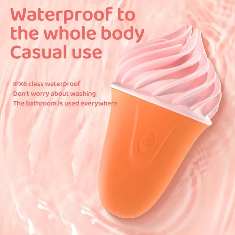 Masturbador vibratório em formato de sorvete, envoltório de 360 ​​graus, exercitador de resistência, brinquedo sexual portátil para adultos