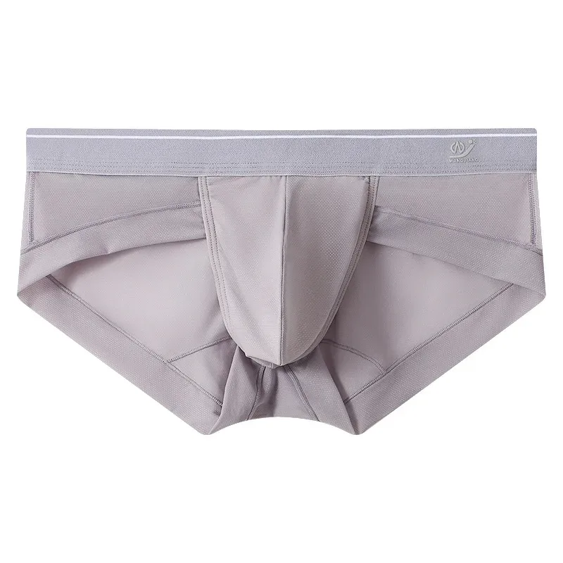 Cuecas masculinas respirável 3d bolsa leve biquíni masculino macio puro conforto secagem rápida elástico triângulo para o verão