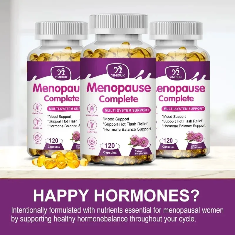 Cápsulas de alívio da menopausa Yimiduk apoiam o controle de peso, melhora o metabolismo, suores noturnos, suplementos de humor