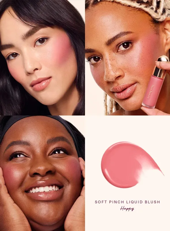 Rare Beauty New Liquid Blush and Liquid Luminizer Bundle Set Enchant Enlighten Hightlighter Happy Joy Lucky Love Hope Blush Gift