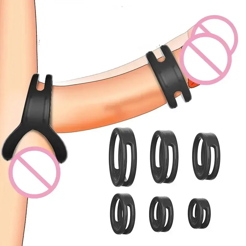 Anel peniano masculino, brinquedos sexuais para aumentar a ereção, retardar a ejaculação, bloqueio de prepúcio, anel de sêmen, sex shop, produtos íntimos