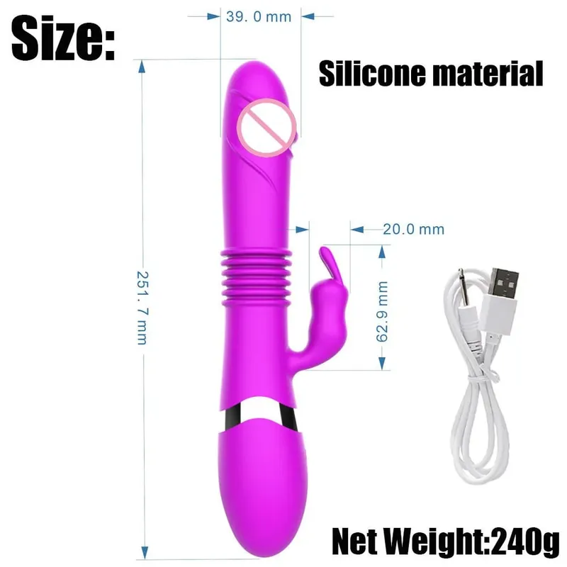 Vibrador de coelho de silicone 3 em 1, ponto G, clitóris, contas anais, estimulador, 10 modos de impulso, brinquedo sexual vibratório para mulheres — image 9