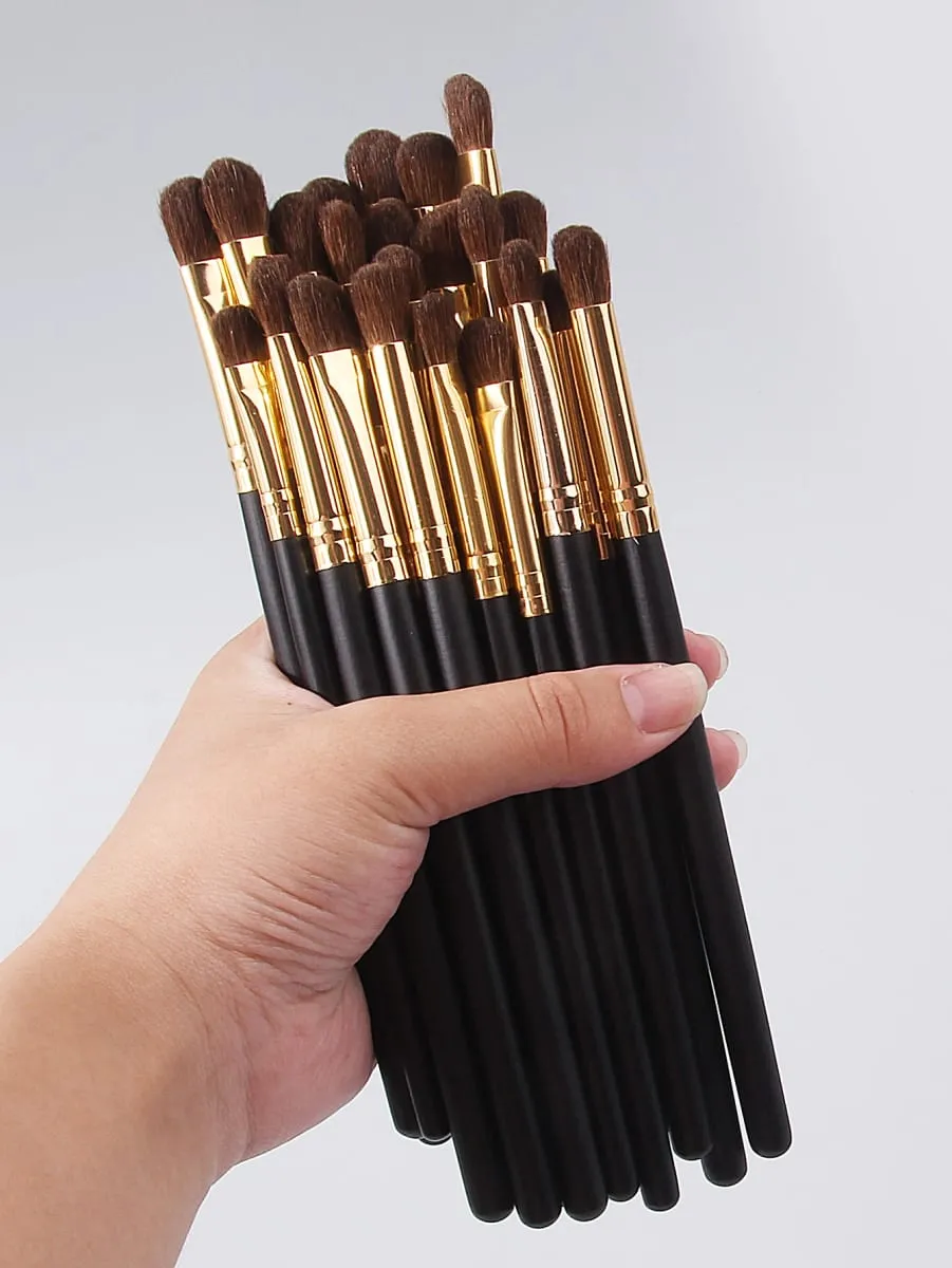 Conjunto de pincéis de maquiagem profissional para olhos, 28 peças, pincel de sombra, alto brilho, pincel de aplicação, conjunto completo de pincéis de maquiagem — image 5