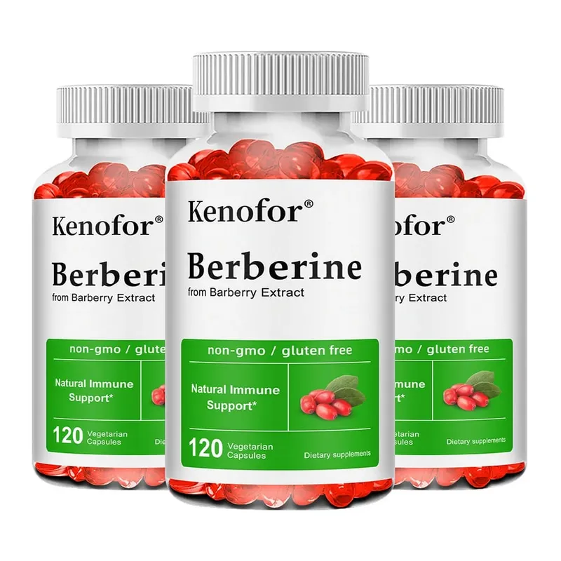 Premium Berberine Supplement Capsules - Supports Immune System Healthy Food Antioxidant NON-GMO