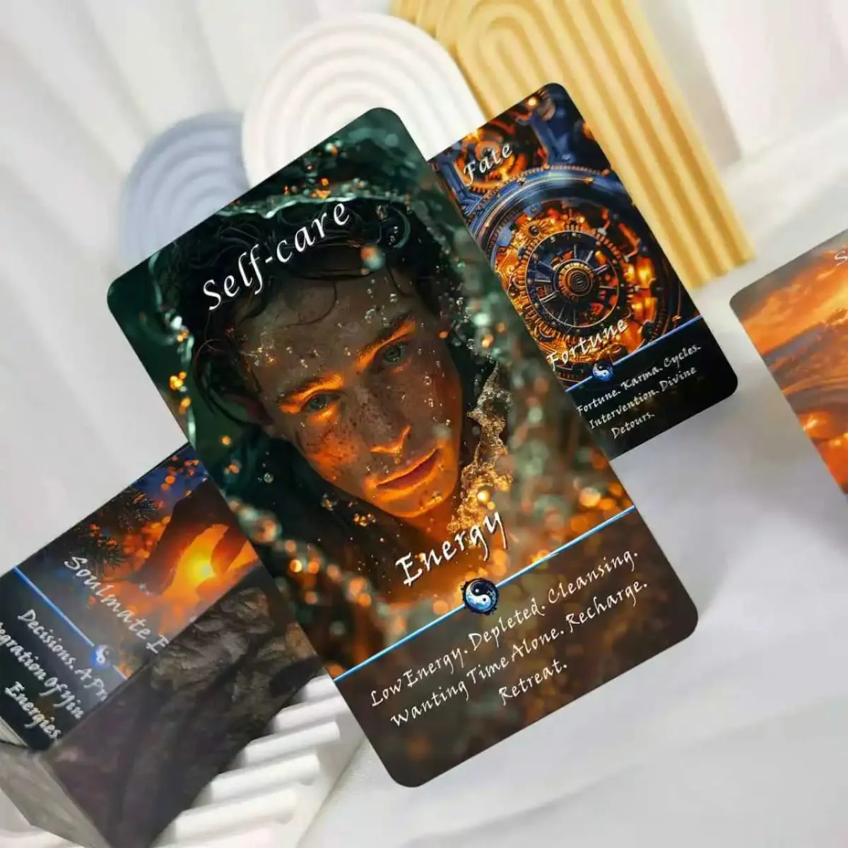 Cartões de adivinhação yin-yang, baralho de adivinhação de conexão karma (68 cartas), ferramenta de orientação espiritual para iniciantes, emoções de cura — image 4