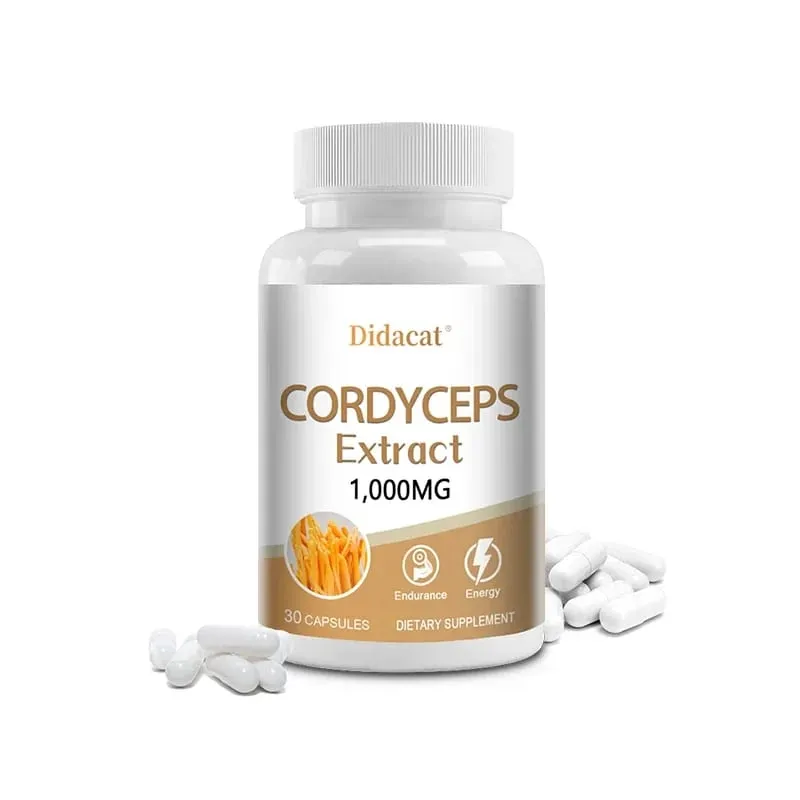 Cordyceps Mushroom Capsules (Cordyceps Sinensis) 1000mg Energy Supplements Support Immune & Brain Function Health NON-GMO — image 8