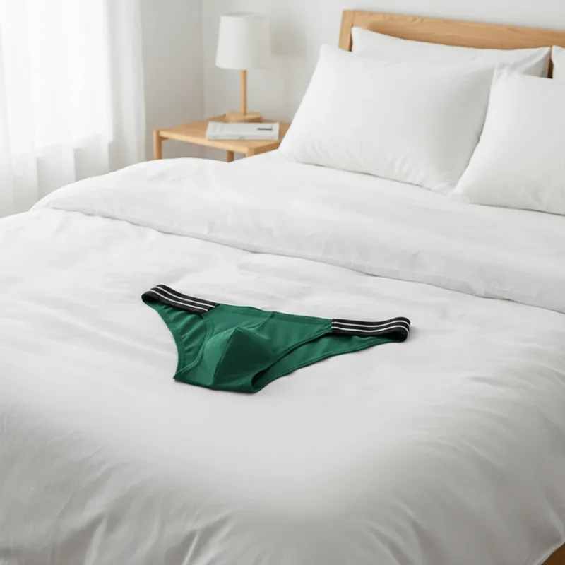Cuecas lingerie masculina triângulo calcinha listra respirável homens cuecas finas cintura média tamanho grande roupa interior para presentes masculinos