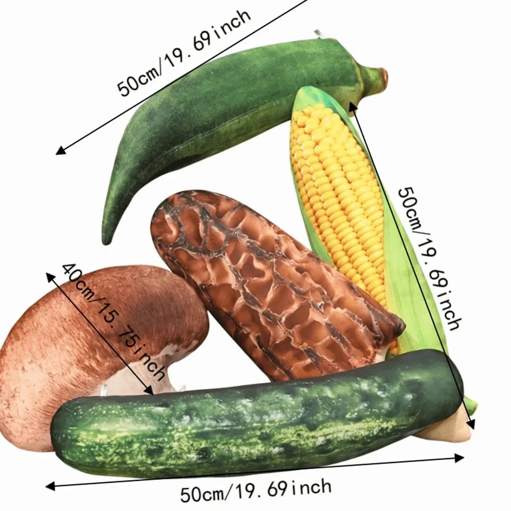 Kawaii macio vegetal travesseiro detalhes realistas simulação vegetal recheado criativo acento aconchegante vegetariano casa aconchegante