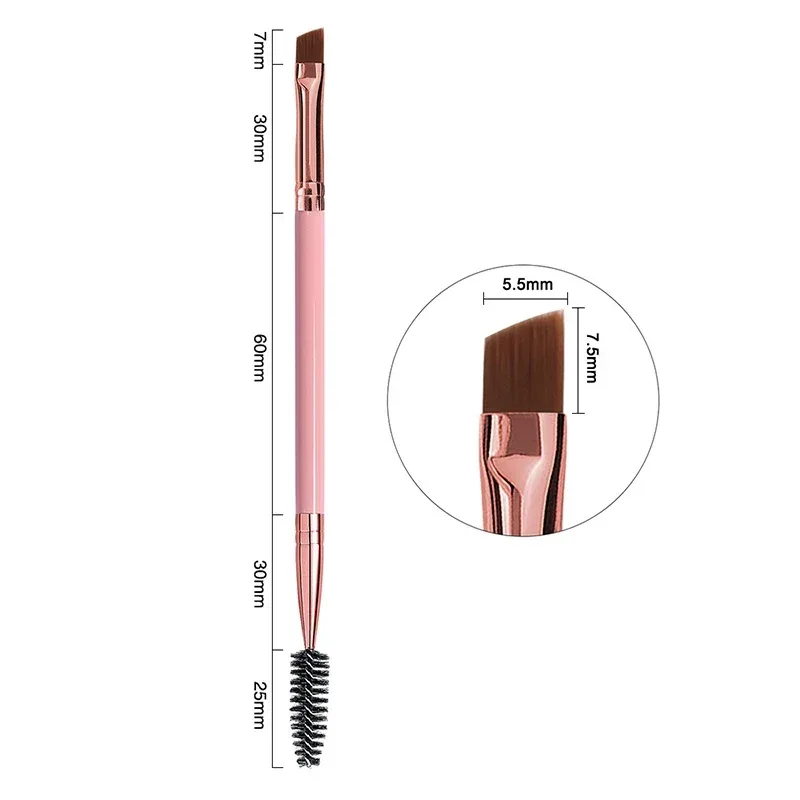 1pc 2 em 1 escova de sobrancelha de cabeça dupla + escova de cílios ferramentas de maquiagem pincéis cosméticos cílios maquiagem pincéis brochas maquillaje — image 15