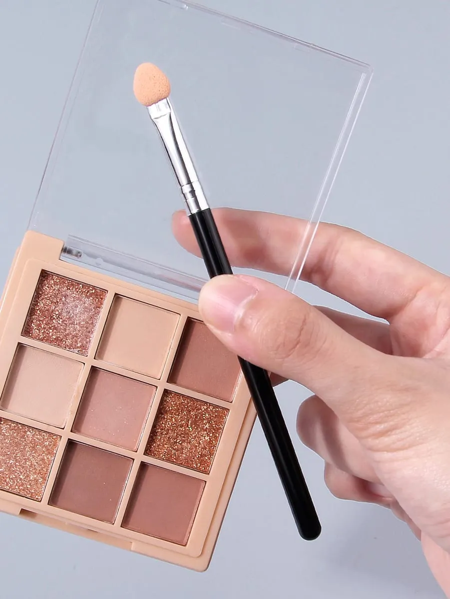 10 pçs dupla cor esponja pincéis de sombra ferramentas de maquiagem sombra vara cabeça de esponja escova de manchas de unhas