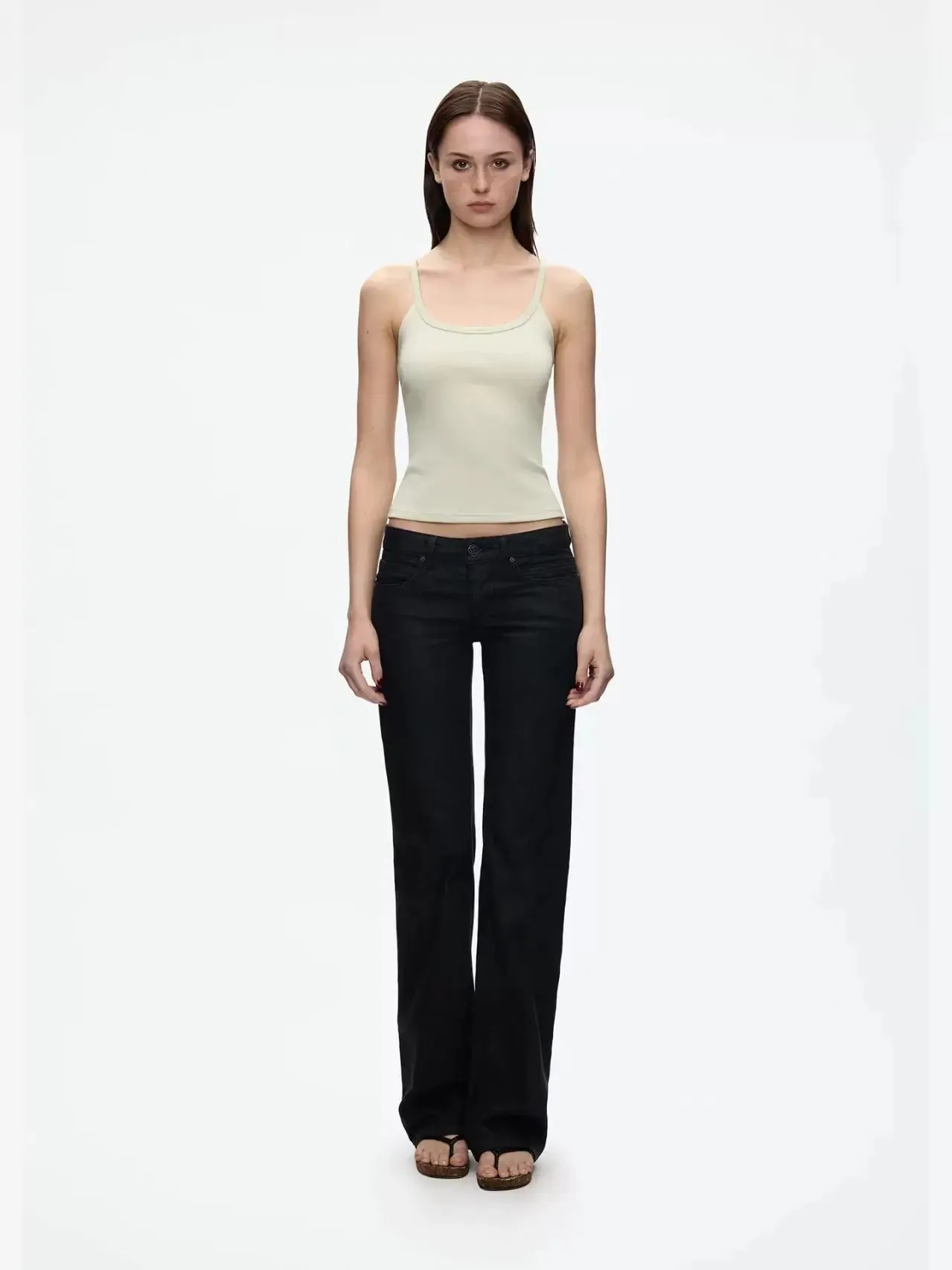 Tank American Style Crew Neck Slim Fit Stretch Basic Crop Top Sweet & Cool Sexy Camisole Vest