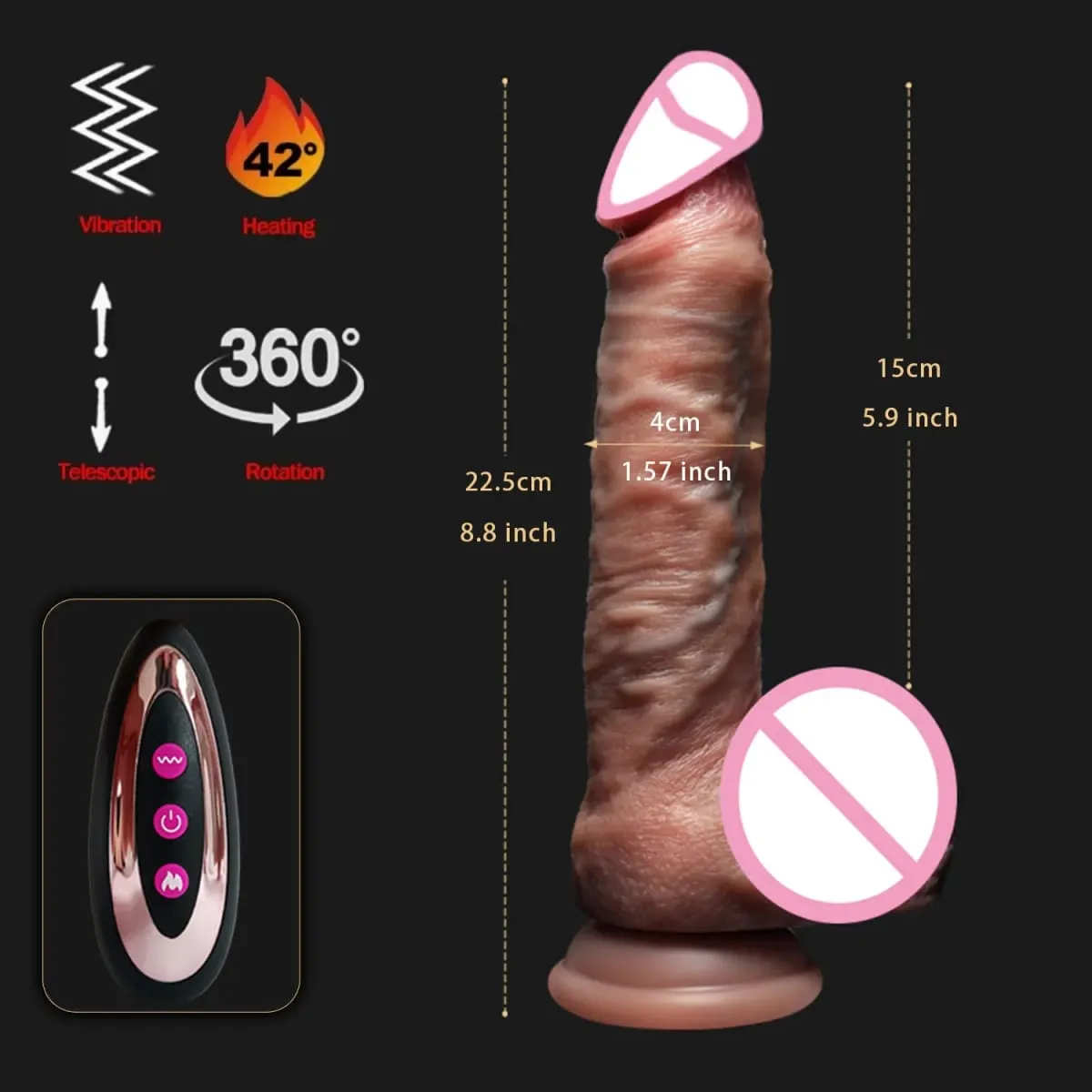 Vibrador realista telescópico vibrador feminino masturbador empurrando pau grande silicone masturbação pênis adulto brinquedos sexuais para mulher