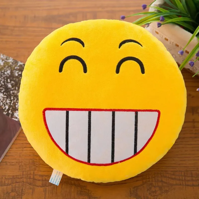 32cm Meme Emoji Smiley Face Plush Pillow Super Cute Soft Hugging Pillow for Sleeping Rest And Cushion - Toy Gift — image 13