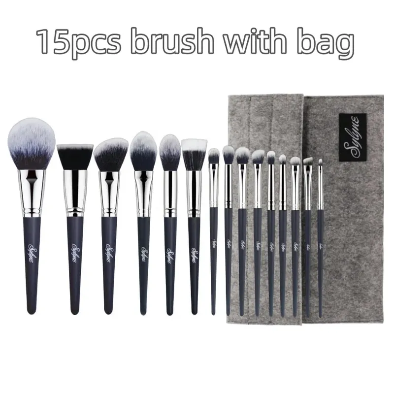 Conjunto de pincéis de maquiagem Sylyne Kit de pincéis de maquiagem profissional de 15 peças
